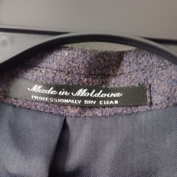 Calvin Lanificio di Pray Sport Coat 44R Plaid Wool Blend Jacket - Picture 9 of 11